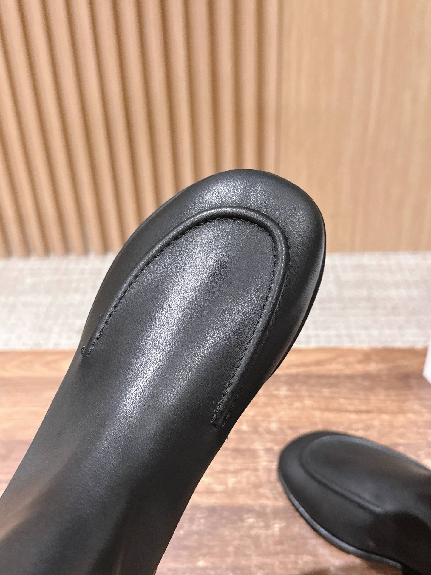 The Row Mid Calf Boots, Black