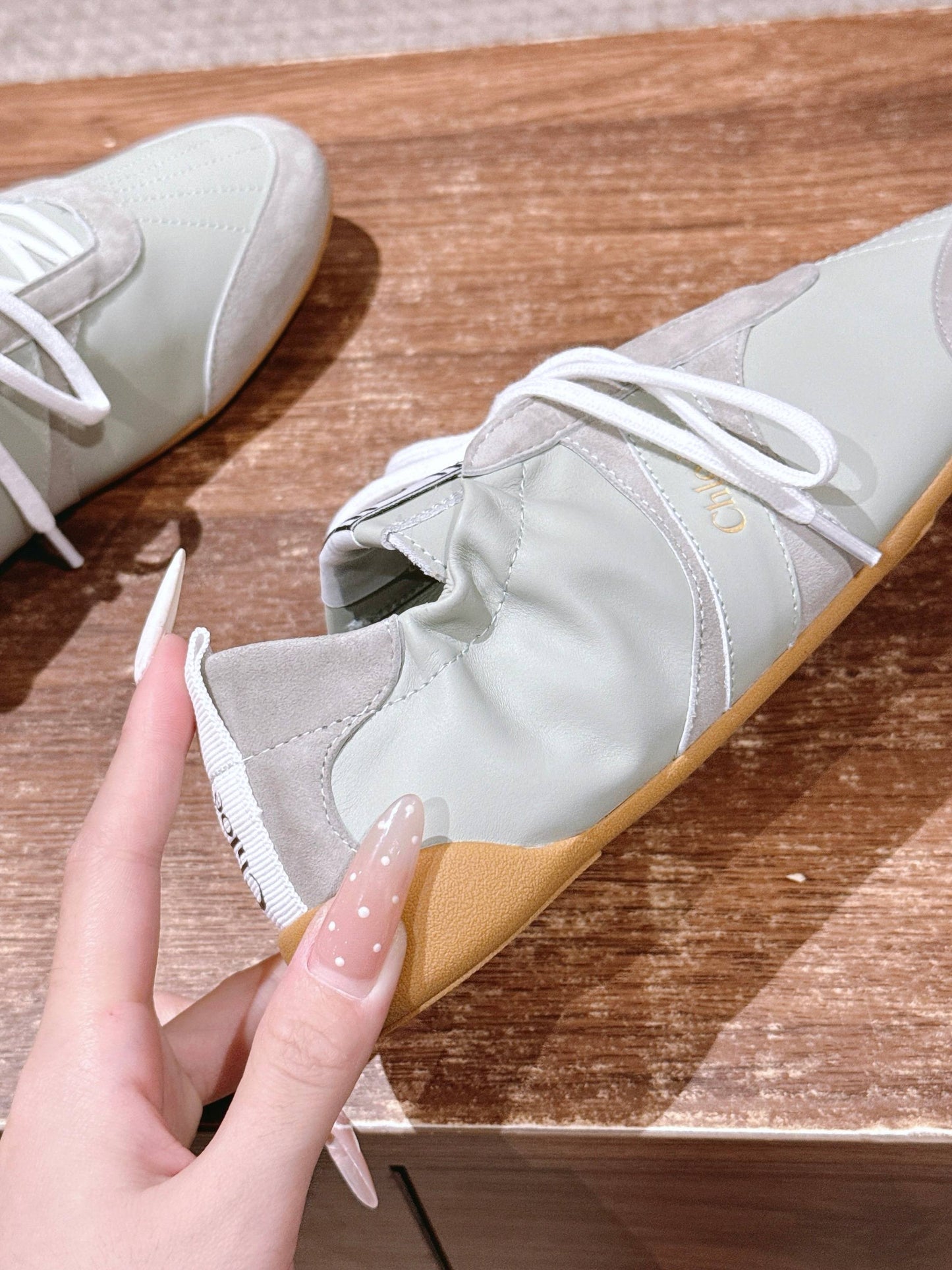 Chloé Ballet Sneakers, Green