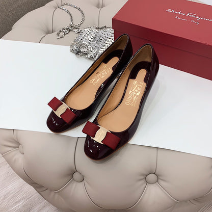 Ferragamo CARLA Stiletto Pumps, Burgundy