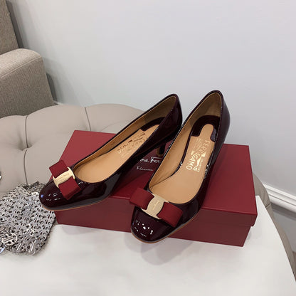 Ferragamo CARLA Stiletto Pumps, Burgundy