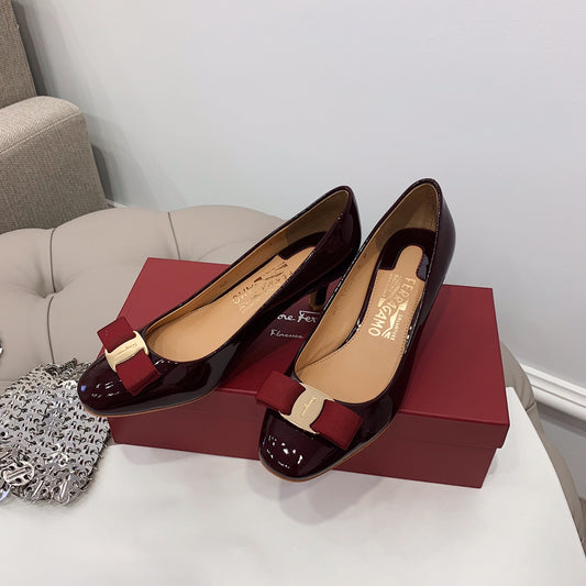 Ferragamo CARLA Stiletto Pumps, Burgundy
