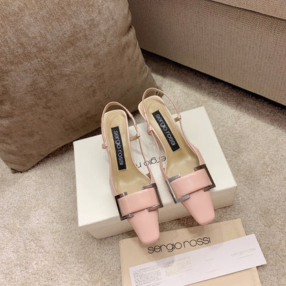 Sergio Rossi Kitten-Heel Sandals, Pink