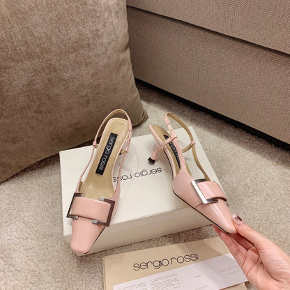 Sergio Rossi Kitten-Heel Sandals, Pink