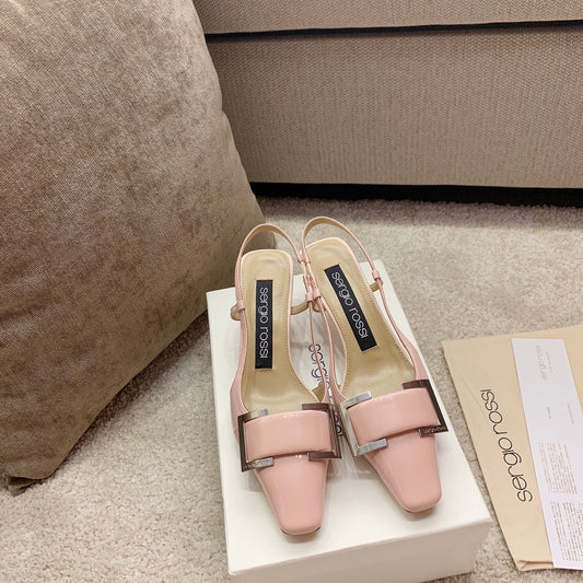 Sergio Rossi Kitten-Heel Sandals, Pink