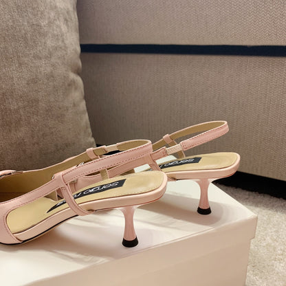 Sergio Rossi Kitten-Heel Sandals, Pink