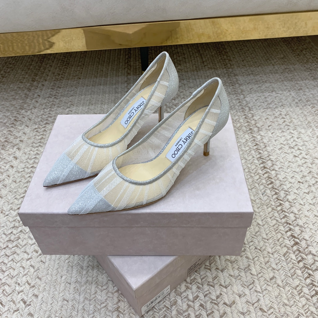 ‌JC Tulle Wedding Heels Series 02