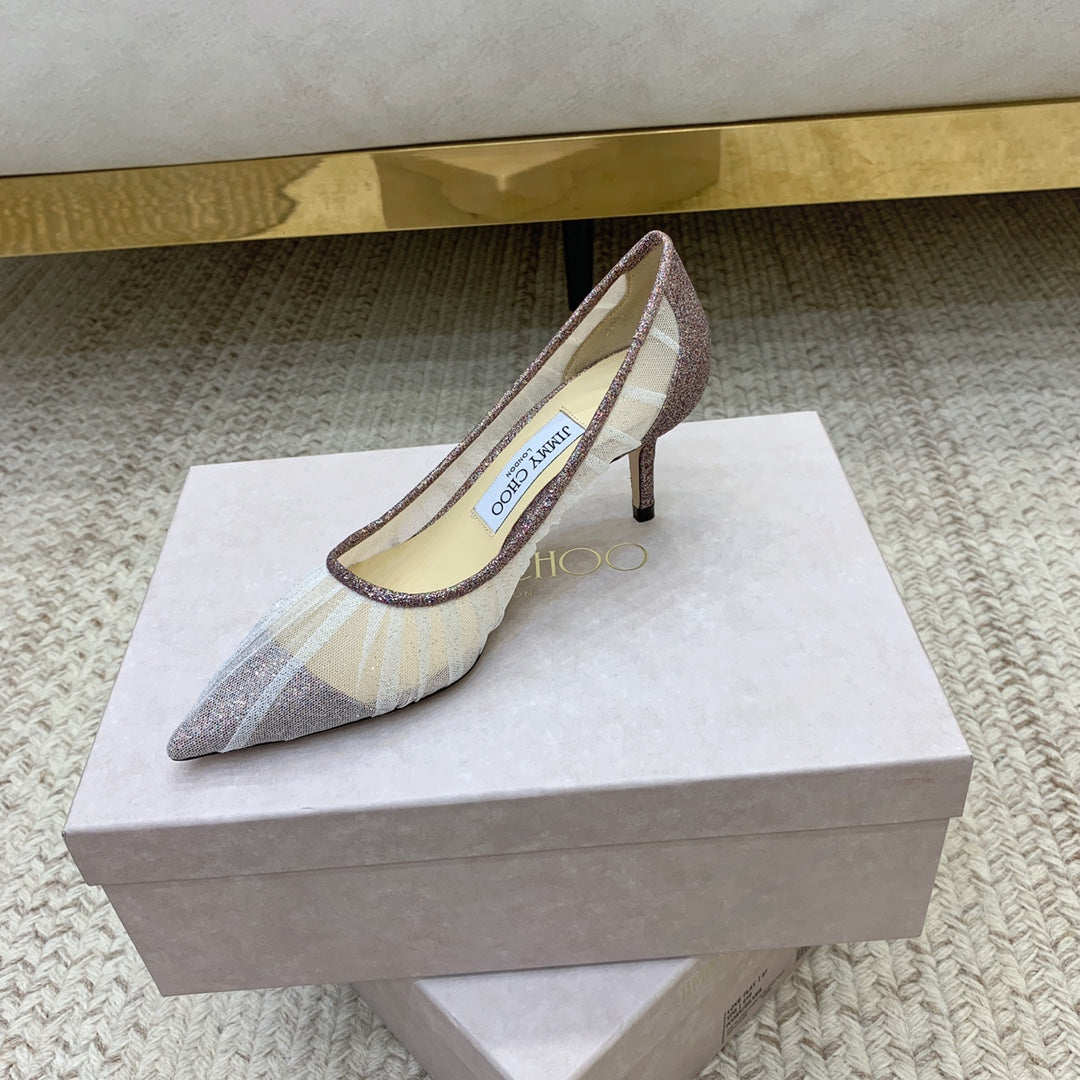 ‌JC Tulle Wedding Heels Series 01
