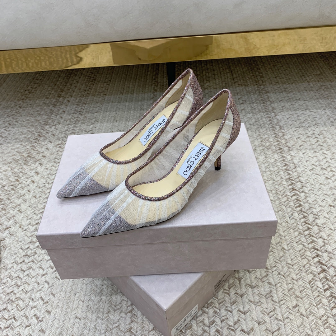 ‌JC Tulle Wedding Heels Series 01