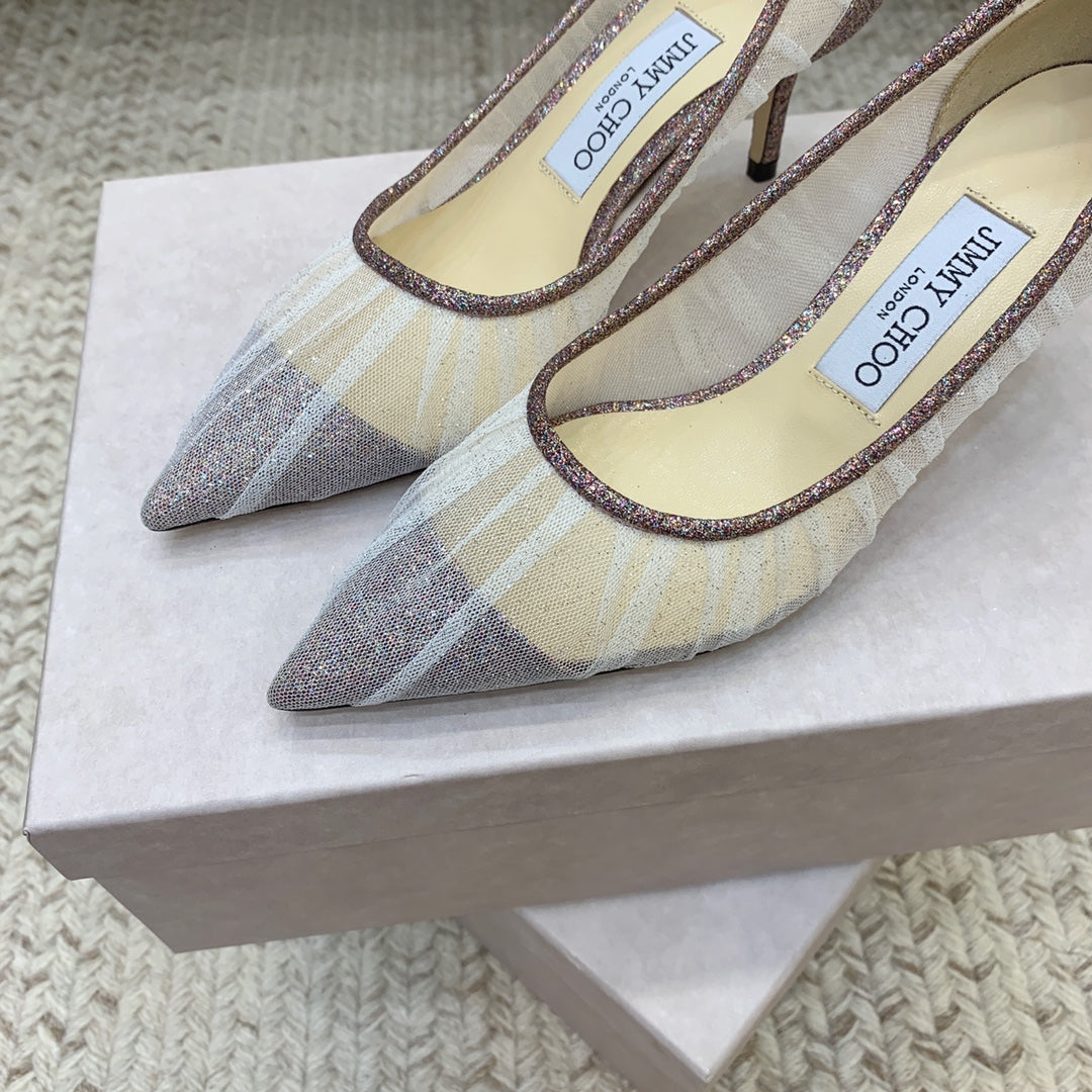 ‌JC Tulle Wedding Heels Series 01