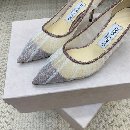 ‌JC Tulle Wedding Heels Series 01