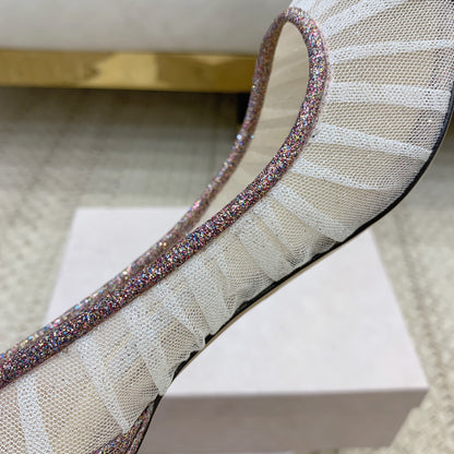 ‌JC Tulle Wedding Heels Series 01