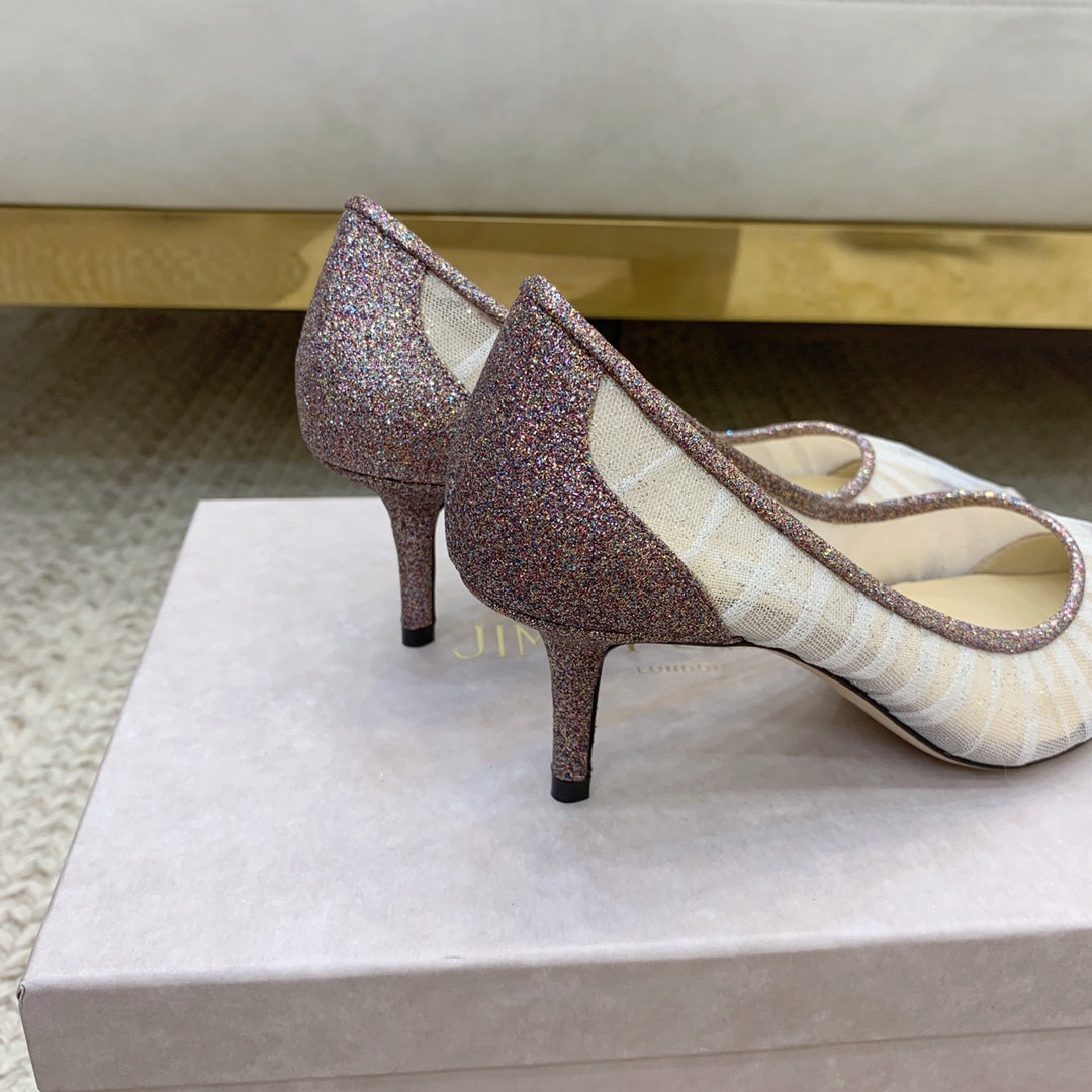 ‌JC Tulle Wedding Heels Series 01