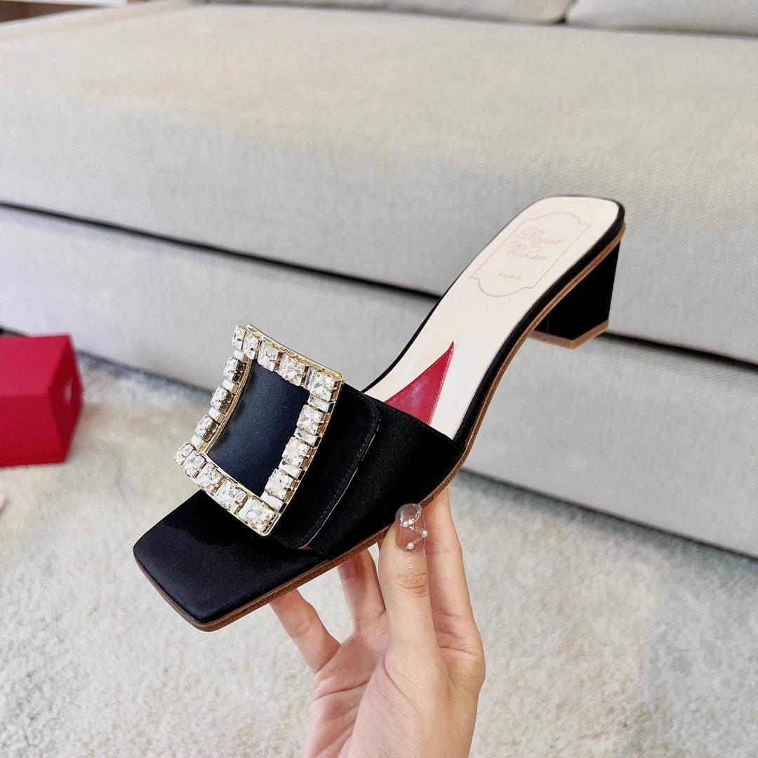 RV Biki Love 45 mm Square-Buckle Mules Series 07