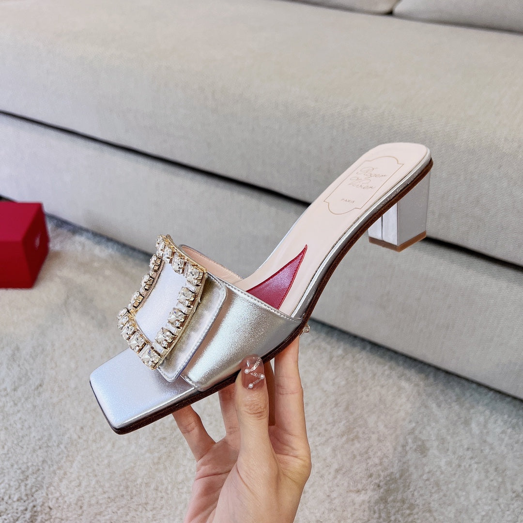 RV Biki Love 45 mm Square-Buckle Mules Series 05