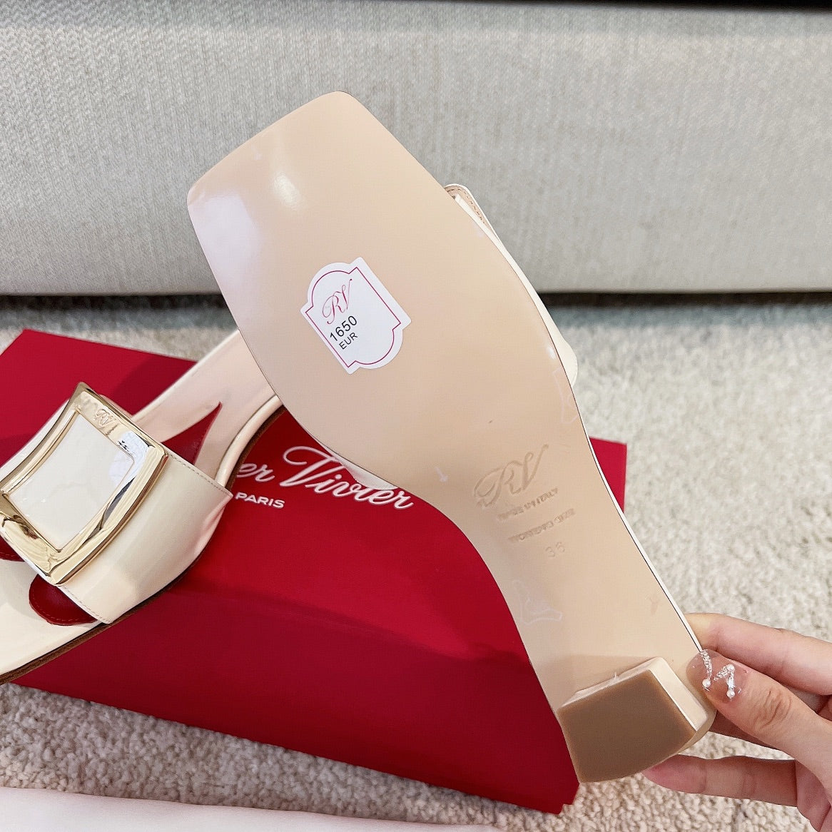 RV Biki Love 45 mm Square-Buckle Mules Series 01