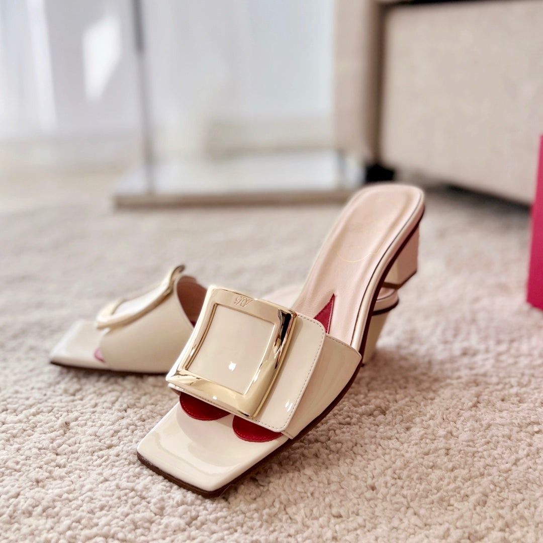 RV Biki Love 45 mm Square-Buckle Mules Series 01