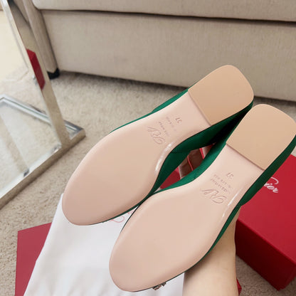 RV Silk Ballet Flats with Crystal Buckle Series 02