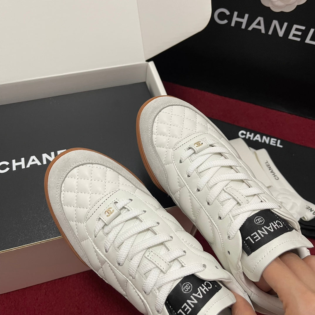 Chanel 25s New Quilted Trainers, White