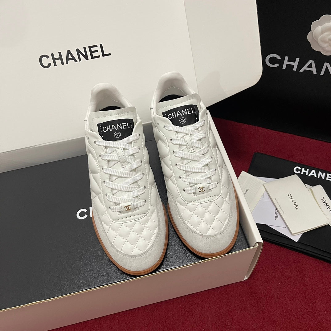 Chanel 25s New Quilted Trainers, White