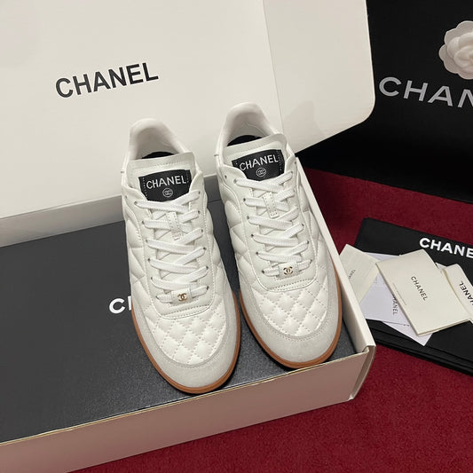 Chanel 25s New Quilted Trainers, White