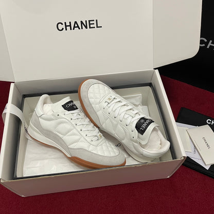 Chanel 25s New Quilted Trainers, White