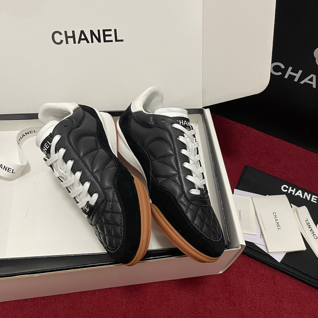 Chanel 25s New Quilted Trainers, Black
