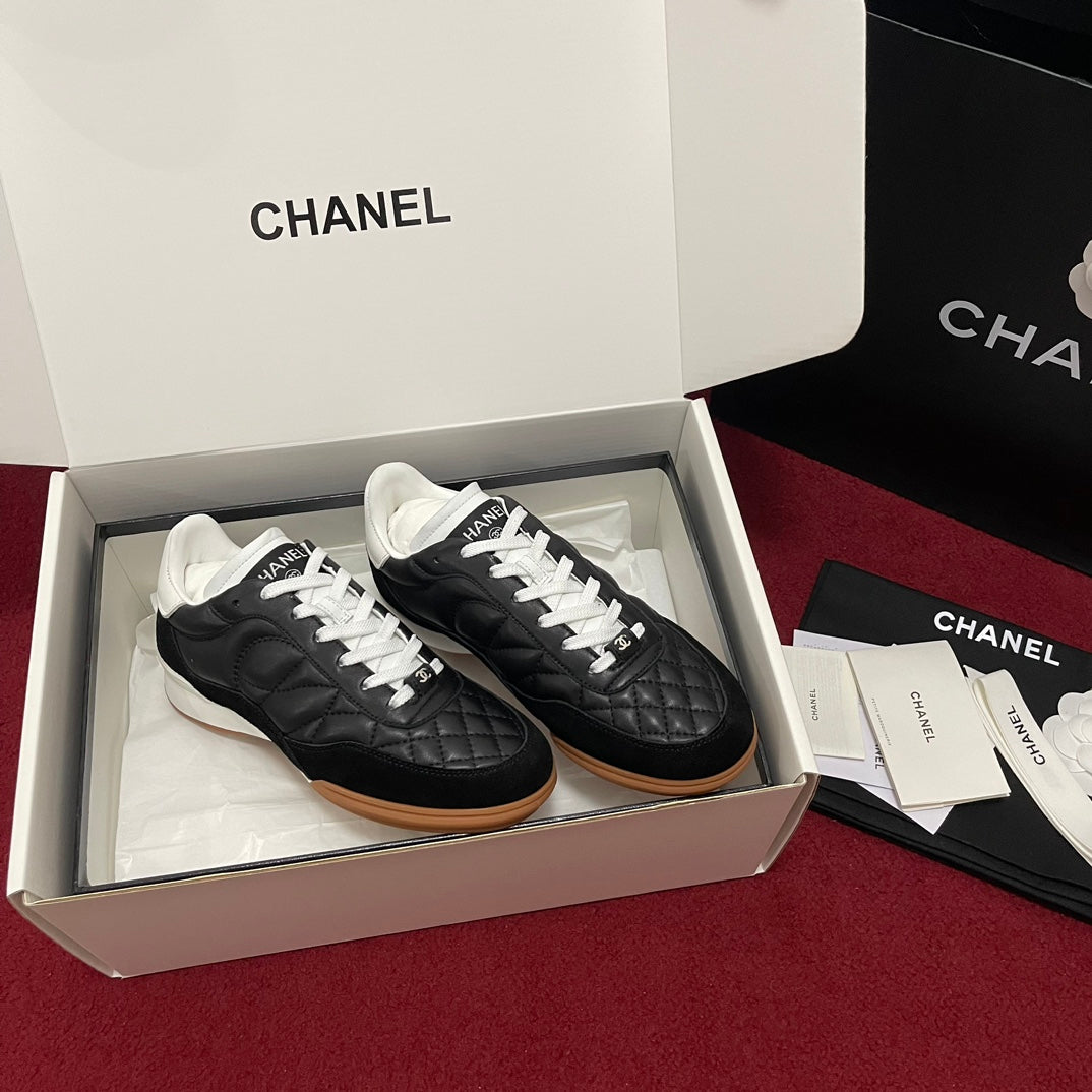 Chanel 25s New Quilted Trainers, Black