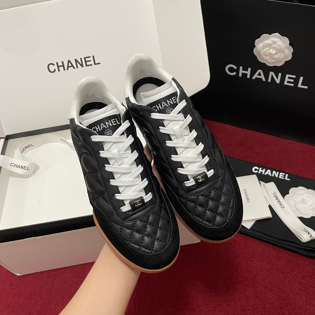 Chanel 25s New Quilted Trainers, Black