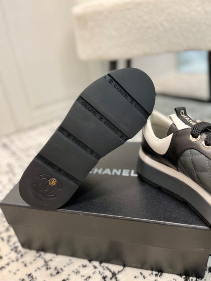 Chanel Quilted Print Chunky Sneakers, Sand