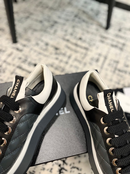 Chanel Quilted Print Chunky Sneakers, Sand