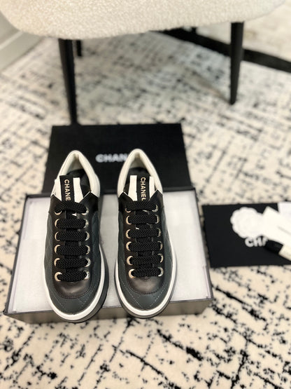 Chanel Quilted Print Chunky Sneakers, Sand