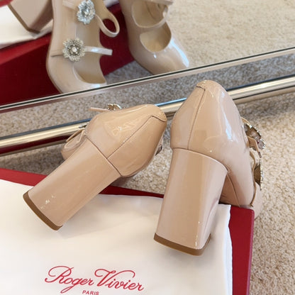 RV Limited-edition Floral Crystal-Buckle Mary Janes Series 02
