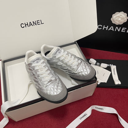 Chanel Quilted Trainers, Silver