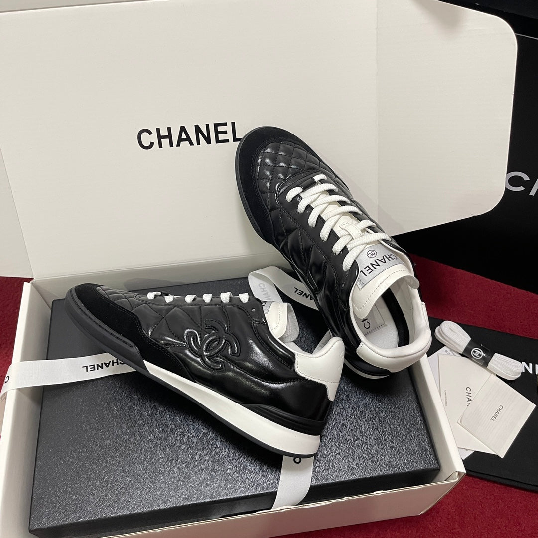 Chanel Quilted Trainers, Black