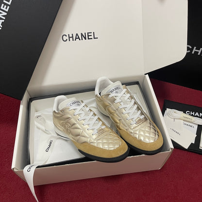 Chanel Quilted Trainers, Gold