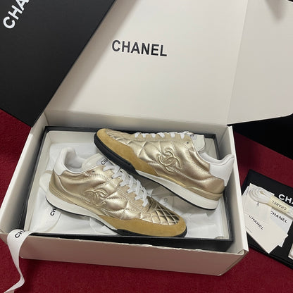 Chanel Quilted Trainers, Gold