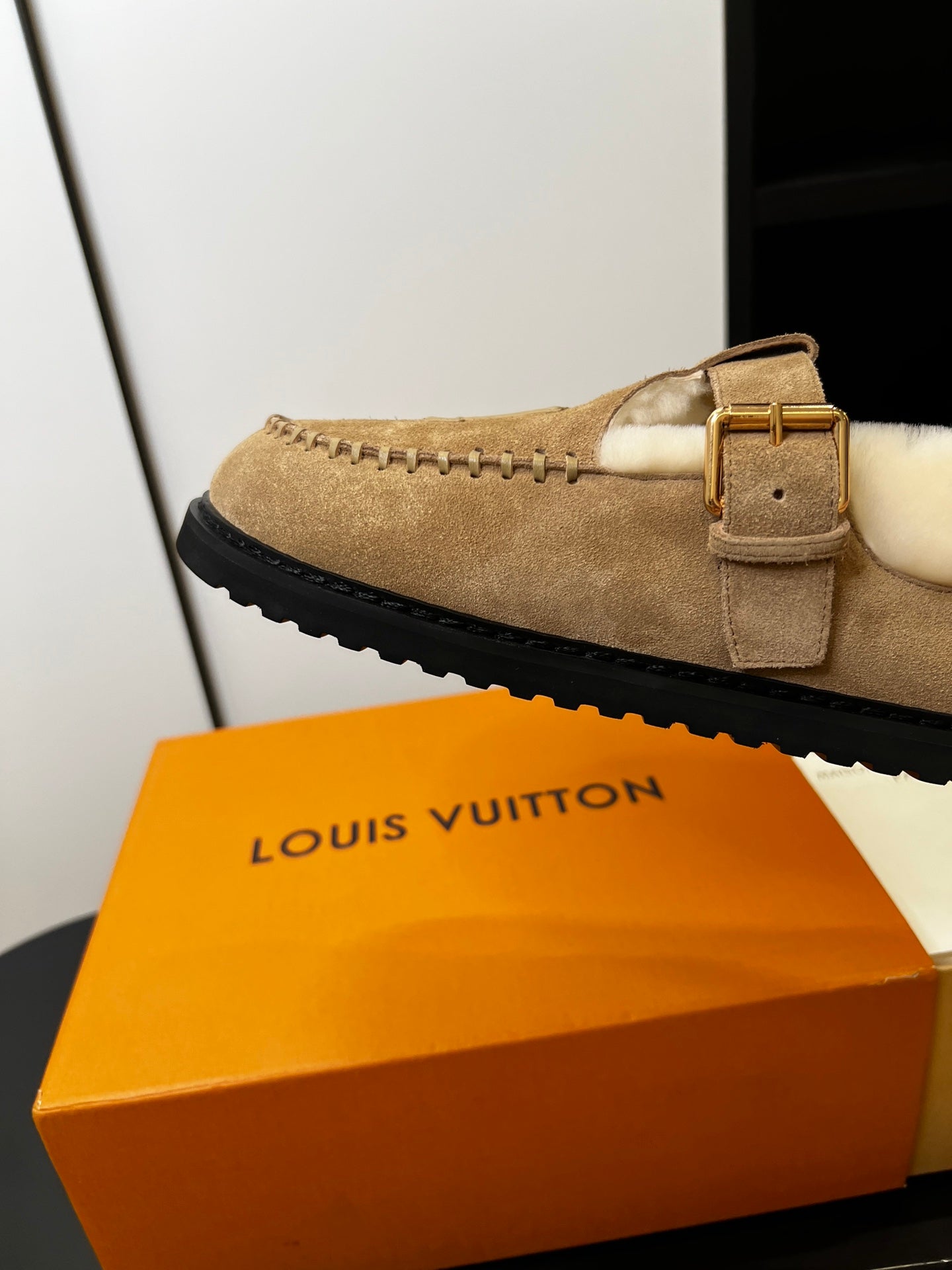 Louis Vuitton Fairy-core Mary Jane Plush Flats, Sand