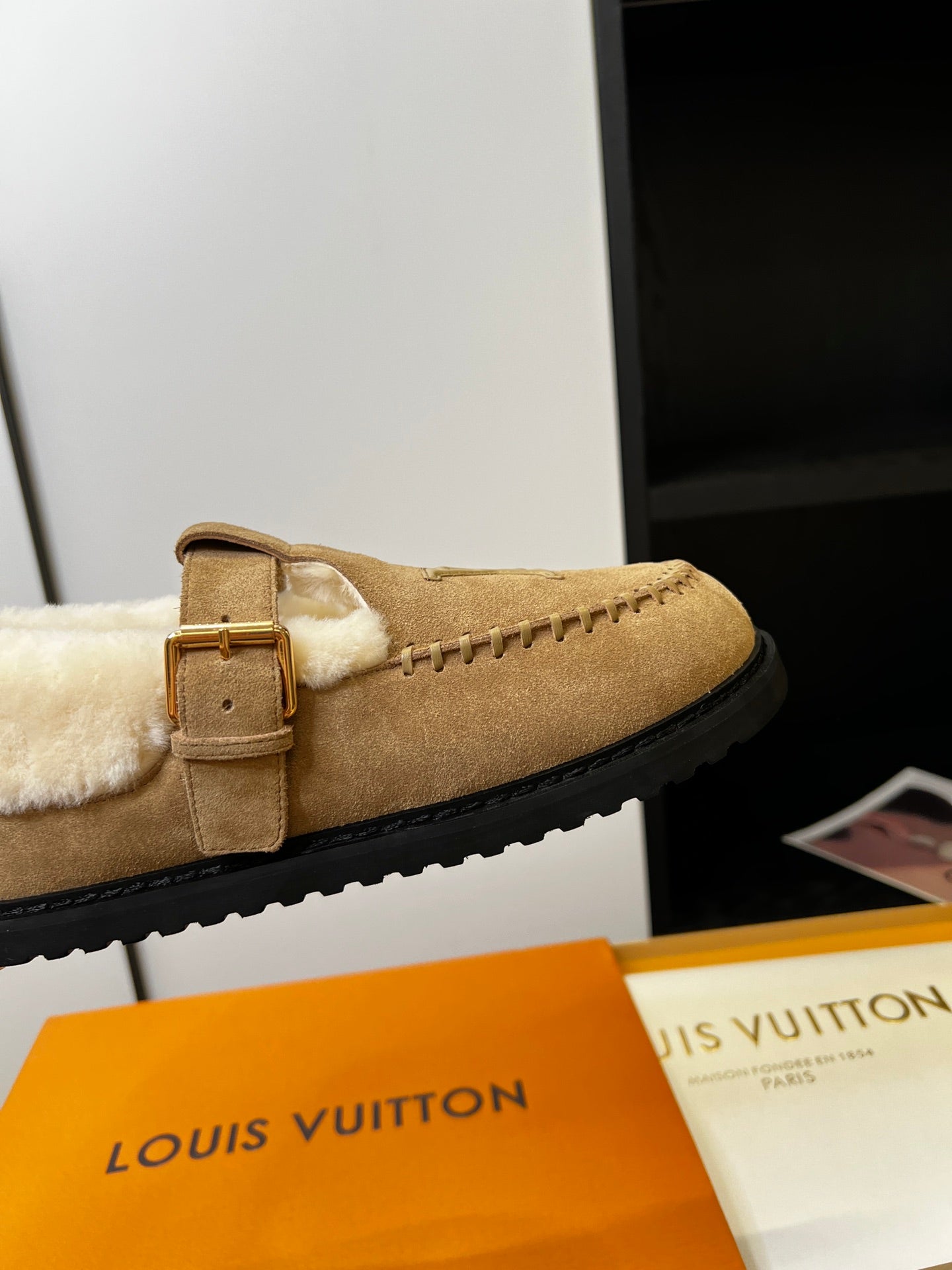 Louis Vuitton Fairy-core Mary Jane Plush Flats, Sand