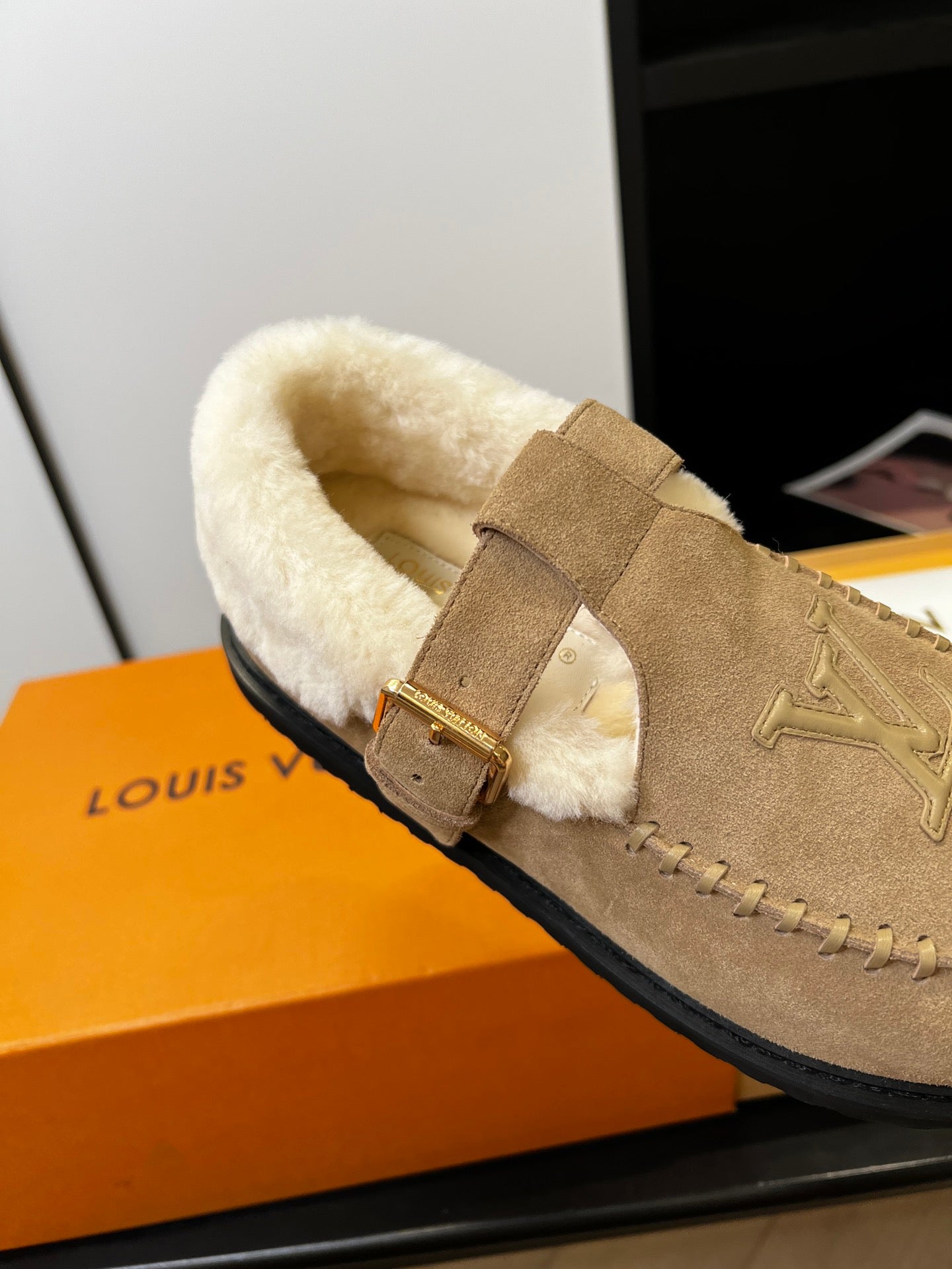 Louis Vuitton Fairy-core Mary Jane Plush Flats, Sand