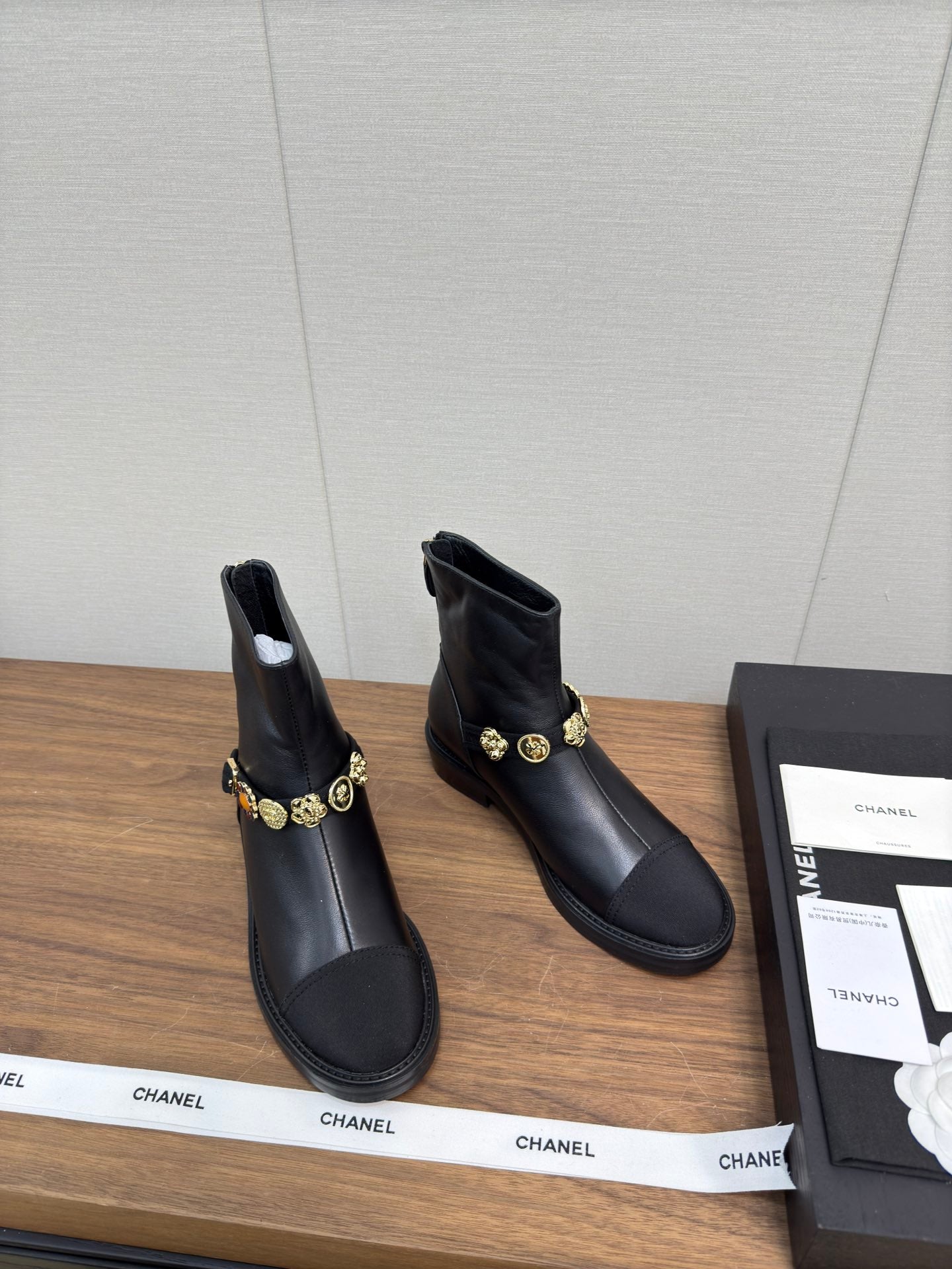 Chanel Fall/Winter New Runway Short Boots, Black
