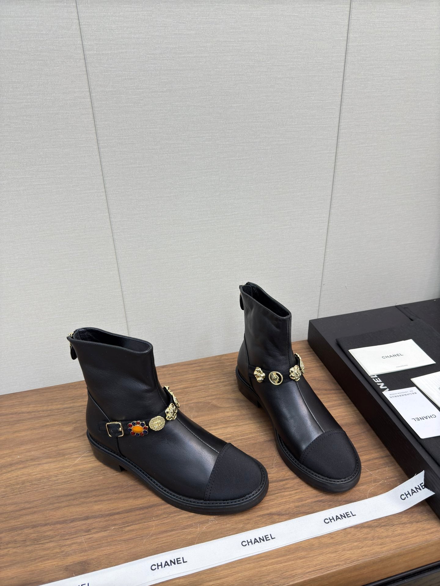 Chanel Fall/Winter New Runway Short Boots, Black