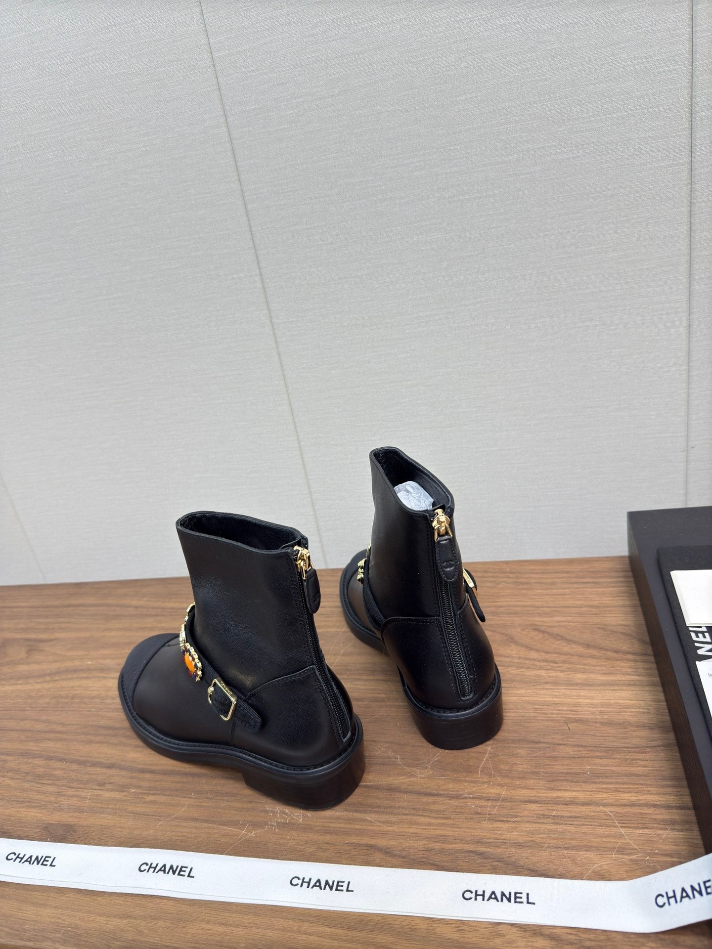Chanel Fall/Winter New Runway Short Boots, Black