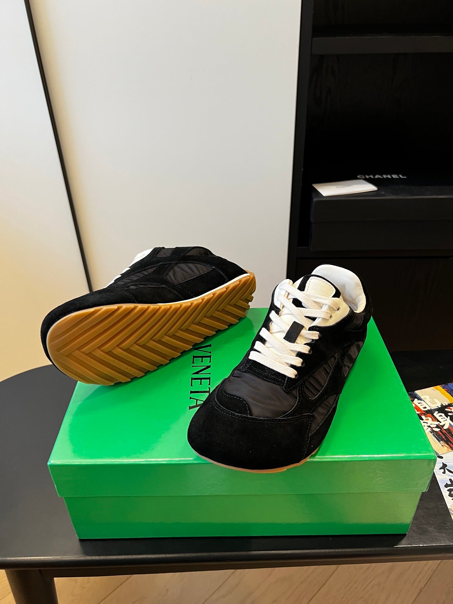 Bottega Veneta Orbit Flash Sneaker, Full Black