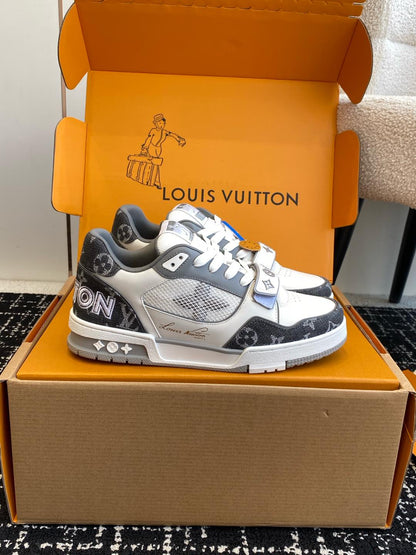LV Trainer Sneaker, Monogram denim Grey
