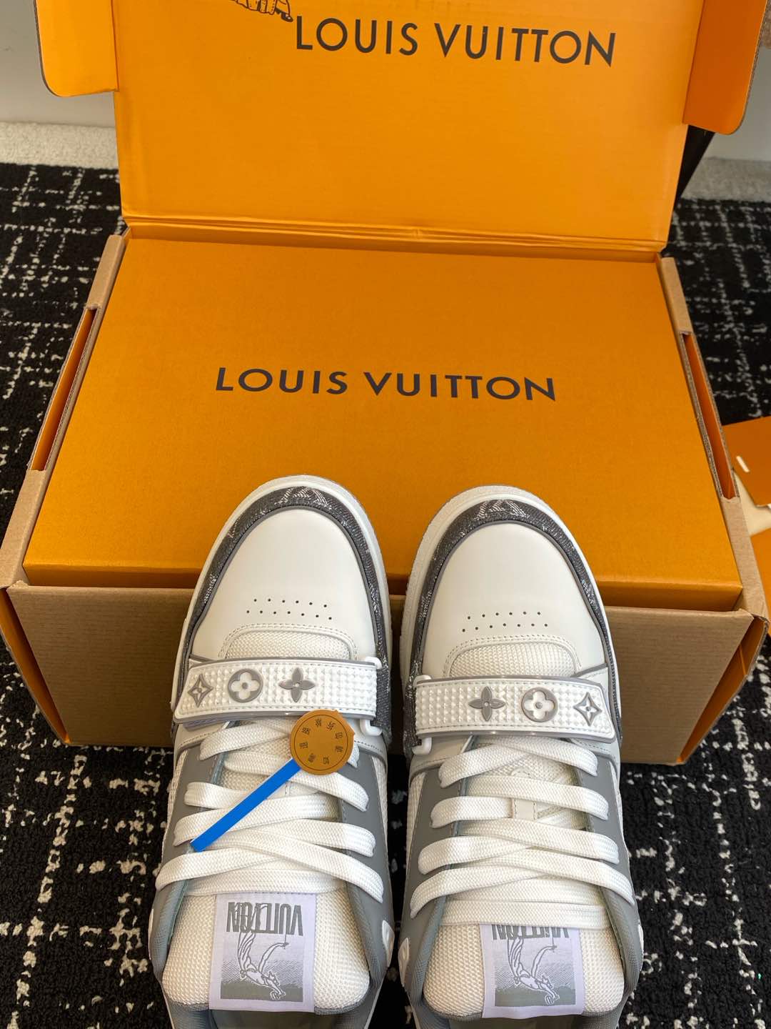 LV Trainer Sneaker, Monogram denim Grey