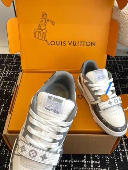 LV Trainer Sneaker, Monogram denim Grey
