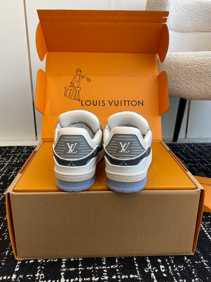 LV Trainer Sneaker, Denim Grey New