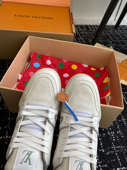 LV Trainer Sneaker, White Cement