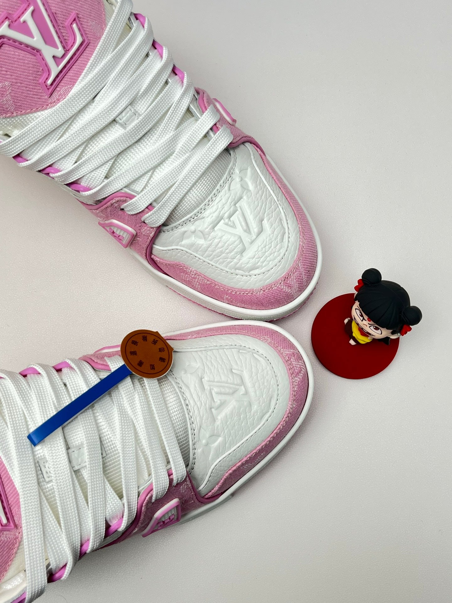 LV Trainer Sneaker, Denim Pink