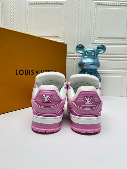 LV Trainer Sneaker, Denim Pink